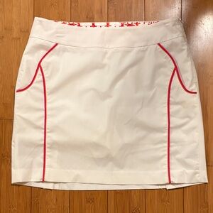 EP Sport Elegant Mini Athletic White Skirt with Red Accents 4 🎁